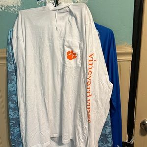 Vineyard Vines Hooded Long sleeve Clemson shirt